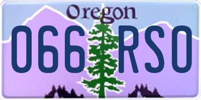 OR license plate 066RSO