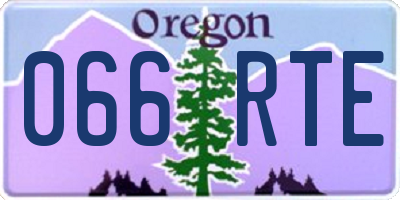OR license plate 066RTE