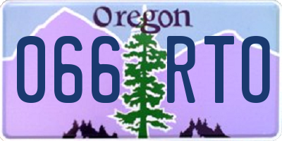 OR license plate 066RTO