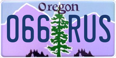 OR license plate 066RUS