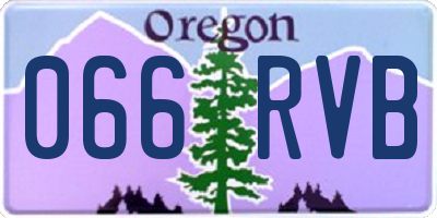 OR license plate 066RVB