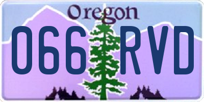 OR license plate 066RVD