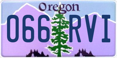 OR license plate 066RVI