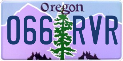 OR license plate 066RVR