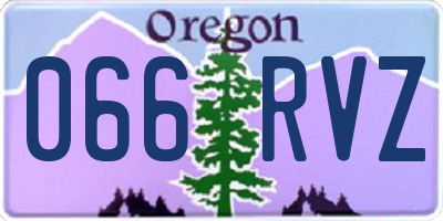 OR license plate 066RVZ