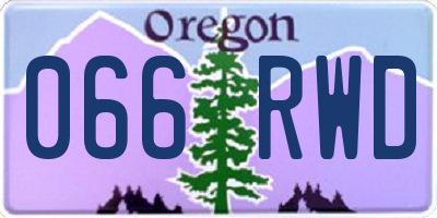 OR license plate 066RWD