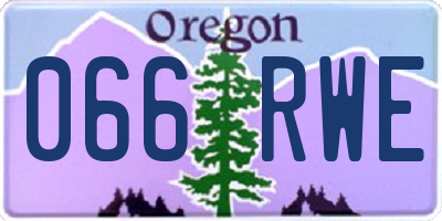 OR license plate 066RWE