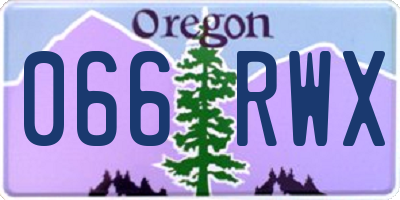 OR license plate 066RWX