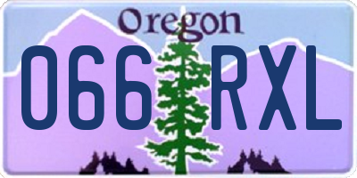 OR license plate 066RXL