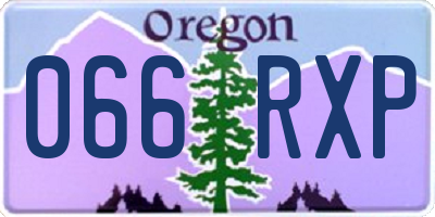 OR license plate 066RXP