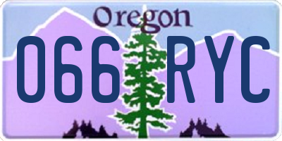 OR license plate 066RYC