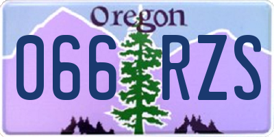 OR license plate 066RZS