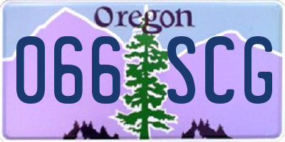 OR license plate 066SCG