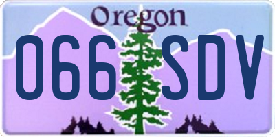 OR license plate 066SDV