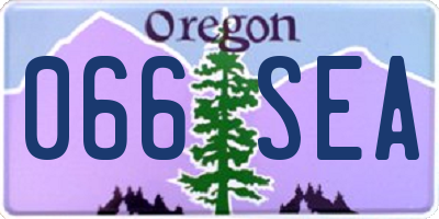 OR license plate 066SEA