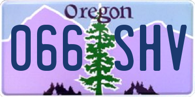 OR license plate 066SHV
