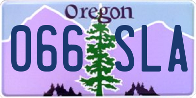 OR license plate 066SLA