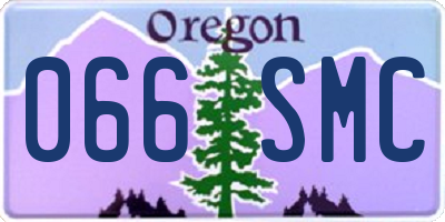 OR license plate 066SMC