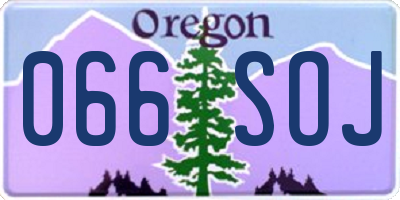 OR license plate 066SOJ