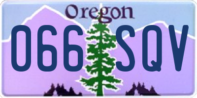 OR license plate 066SQV