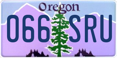 OR license plate 066SRU