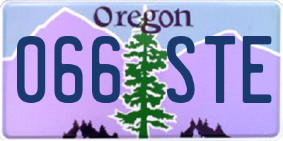 OR license plate 066STE