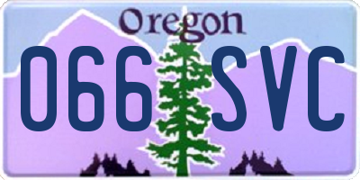 OR license plate 066SVC