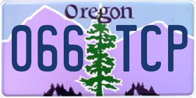 OR license plate 066TCP