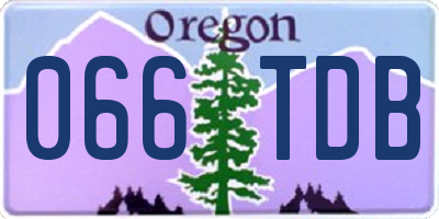 OR license plate 066TDB