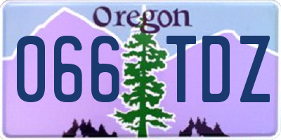 OR license plate 066TDZ