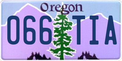 OR license plate 066TIA