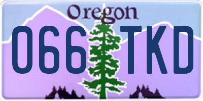 OR license plate 066TKD