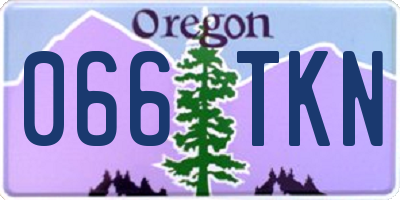 OR license plate 066TKN