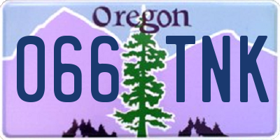OR license plate 066TNK