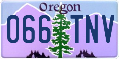 OR license plate 066TNV