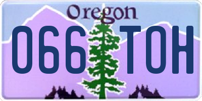 OR license plate 066TOH