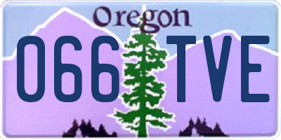 OR license plate 066TVE