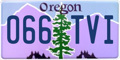 OR license plate 066TVI