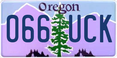 OR license plate 066UCK