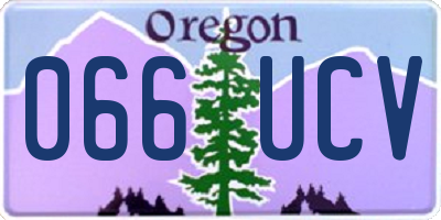 OR license plate 066UCV