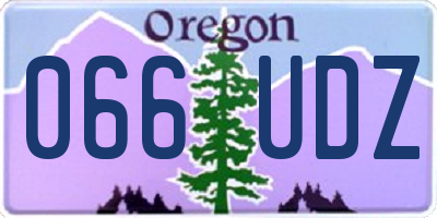 OR license plate 066UDZ