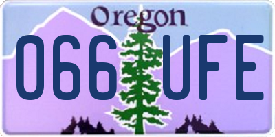OR license plate 066UFE
