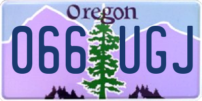 OR license plate 066UGJ