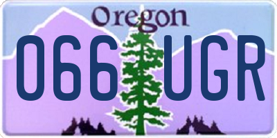 OR license plate 066UGR