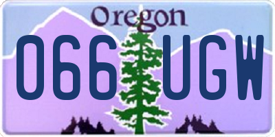 OR license plate 066UGW