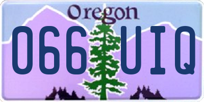 OR license plate 066UIQ