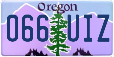 OR license plate 066UIZ
