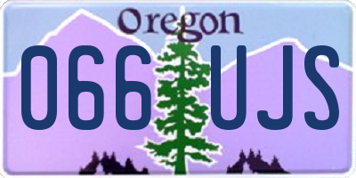 OR license plate 066UJS