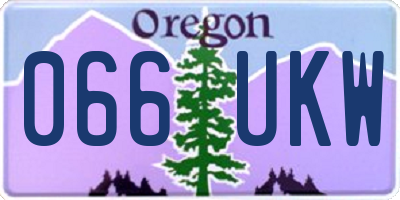 OR license plate 066UKW