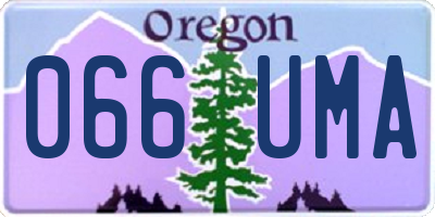 OR license plate 066UMA